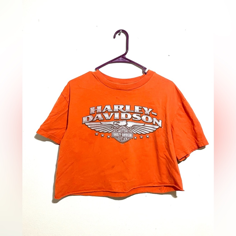 Harley-Davidson Orange Graphic Short Sleeve Tee